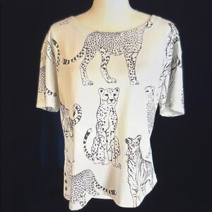 Jane + Delancey Big Cats Shirt Size Medium